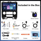 4G+64G Car Radio Stereo for Ford Escape 2007-2012: Upgrade Android 15 9" Touchscreen Head Unit Wireless CarPlay Android Auto, BT 5.4, WiFi 6, GPS, FM, RDS, EQ, SWC, 1080P Backup Camera