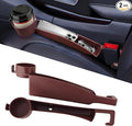 Car Seat Gap Plug with Storage Slot, Car Seat Gap Filler, 2PCS | Auto Gap Filler Organizer with Cup Holder, Universal Carseat Side Gap Filler Strip Between Front Seats & Console for Most Car