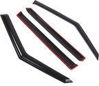 Outside Mount Window Vent Visors Rain Guards Compatible with Kia Soul 2009-2013 | Side Window Wind Deflectors Rain Shields | Smoke Tinted, 4 Pcs Set, DGWV-287