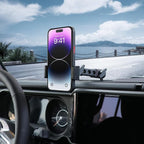 2024 2025 JL Cell Phone Mount for Jeep Wrangler - Dash Cell Phone Mount Dashboard Phone Holder for 2024+ Jeep Wrangler JL 4XE Accessories 2025+ Jeep Gladiator JT Accessories, 1 Pack, Black