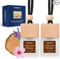 Car Air Freshener Hanging 2 Pack, Teakwood & Mahogany Essential Oil Diffuser for Car, Cute Air Fresheners, Long-Lasting Fragrance, Car Air Fresheners for Women & Men Gift