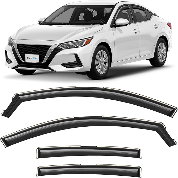 in-Channel Incredibly Durable Rain Guards for Nissan Sentra 2020-2025, Original Window Deflectors, Vent Window Visors, Vent Deflector, 4 pcs. - 620018