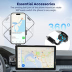 Car Phone Holder Fit for Toyota Tacoma 2024 2025 2026 W/Dash Tray Storge Box Organizer, Cell Phone Mount for Tacoma Accessories 14 inch Touch Screen 360 Degree Rotation (Not Fit 8 inch)