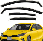Extra Durable Window Deflectors in-Channel Window Visors Rain Guards Fit for Kia Forte 2019-2024, Sun Visors, Wind Vent for Shades, Exterior Car Accessories - 4pcs. AG0769
