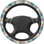 Boho Patch Elastic Steering Wheel Cover Non-Slip Breathable Steering Wheel Protector Fit Auto, SUVs, Truck