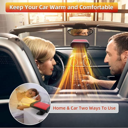 12V Car Heater, Portable Car Heater Portable Car Heater and Defroster Windshield DefoggerThat Plugs into Cigarette LighterWindshield Defogger and Defroster (Red)