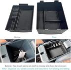 for 2022-2026 Ford Maverick Center Console Organizer Tray Accessory | for 2022-2026 Maverick Armrest Trays Storage Box Coin Holder Maverick Truck Accessories, 2-Pack (Black Trim)