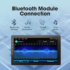 10.1 inch Single Din Car Stereo, Rotatable Touch Screen Radio with Wireless Apple CarPlay & Android Auto, Backup Camera, Mirror Link, SWC, GPS, Voice Control, Bluetooth, WiFi