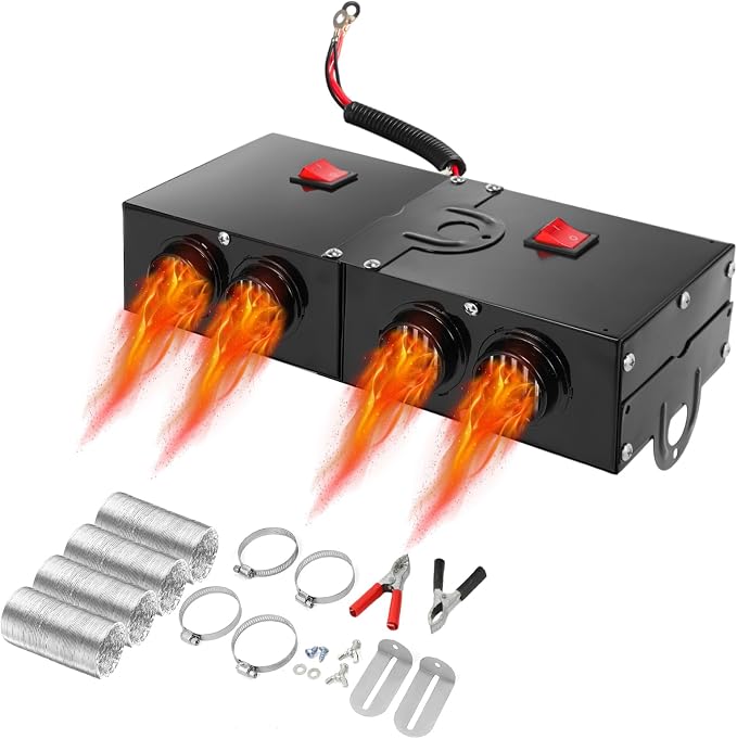 500w Car Heater 24 volt Camping Heaters Car Heater Kit Camping Windshield Window Defogger Defroster for Winter Automobile Windscreen Car Camper(24v)