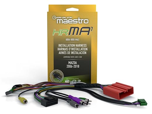 Maestro Compatible with Mazda Vehicles (2006-2018) HRN-HRR-MA1 Plug & Play Installation Harness (ADS-MRR or ADS-MRR2 Module Required)