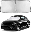 Windshield Sunshade Compatible for Volkswagen VW Beetle 2012-2017 2018 2019, Sun Visor for Front Windshield & Window Sun Shade Cover, UV Heat Blocker & Protector, Car Accessories