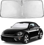 Windshield Sunshade Compatible for Volkswagen VW Beetle 2012-2017 2018 2019, Sun Visor for Front Windshield & Window Sun Shade Cover, UV Heat Blocker & Protector, Car Accessories