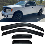 Window Visors Rain Guards Side Vent Guard Shade Sun Wind Deflectors for Ford F150 2004-2014 Super/Extended cab, 94738 4-Pieces Set