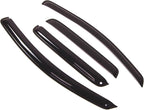 WD2-057 Dark Smoke 4 Pcs Set Window Visor (Outside Mount) Deflector Rain Guard Compatible with 2004-2006 Chevrolet Aveo