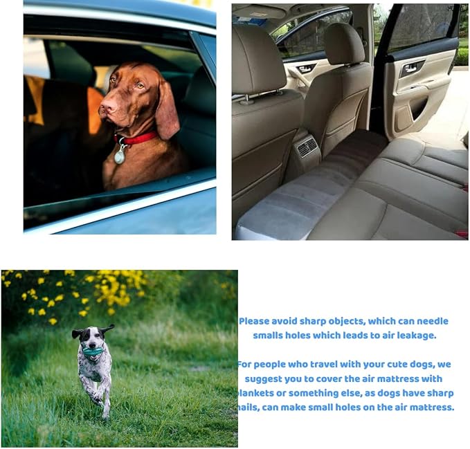 Inflatable Car Air Mattress Back Seat Bed, Universal Back Seat Gap Filler Pad Extender for SUV Camping Sleeping Travel Rest