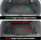 Floor Mats and Trunk Mat for Ford Mustang Mach-E 2026 2025 2024 2023 2022 2021 (Cargo Floor in Top Position) All Weather TPE Car Liners, 1st & 2nd Row & Cargo Liner, 4pcs Black