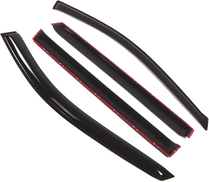 Outside Mount Window Vent Visors Rain Guards Compatible with Hyundai Entourage 2007-2010 | Side Window Wind Deflectors Rain Shields | Smoke Tinted, 4 Pcs Set, DGWV-254