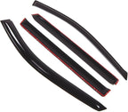Outside Mount Window Vent Visors Rain Guards Compatible with Hyundai Entourage 2007-2010 | Side Window Wind Deflectors Rain Shields | Smoke Tinted, 4 Pcs Set, DGWV-254