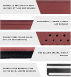 Car Seat Side Pocket Organizer, Auto Center Console Storage Pocket with Adhesive Tape, Multifunctional Leather Tray Pouch Sunglasses Holder for Car Seat Door Window (Wine Red)