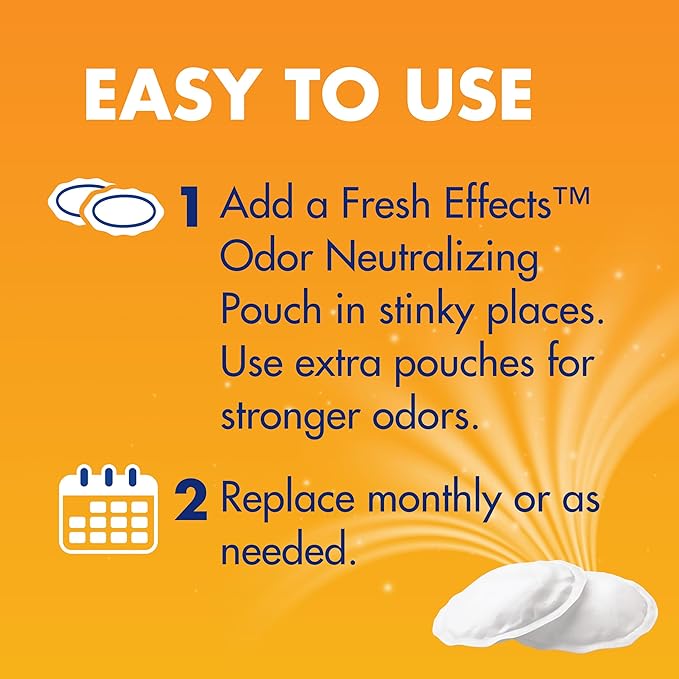ARM & HAMMER Fresh Effects Odor Neutralizing Baking Soda Pouches, 5 Count | Long-Lasting, Fragrance-Free, For Shoes, Cars, Home & Small Spaces, Odor Absorber