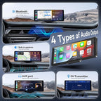 Portable Carplay Screen for Car, 10.26" Wireless Carplay Car Stereo & Android Auto, OTA Updates, Car Play Touchscreen with 1080P Backup Camera,GPS Navigation,Voice Control,5.0 Bluetooth (10.26inch)