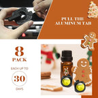 Car Air Freshener Vent Clips, 8 Pack, Provides Long-Lasting Scent, Up to 240 Days, Odor Eliminator (Gingerbread)