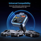 Bluetooth 5.3 FM Transmitter for Car, [PD 20W + QC 3.0] [Stronger Microphone & HiFi Bass Sound] Cigarette Lighter Radio Music Adapter Charger, Supports Hands-Free Siri Google Assistant