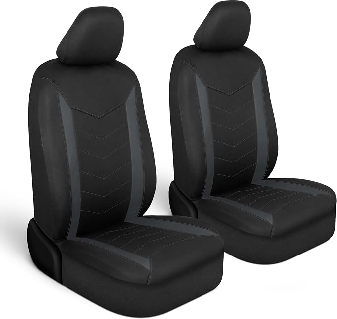 SpillGuard 2 Charcoal Gray Seat Covers for Cars & Seat Covers for Trucks - Neoprene Waterproof Car Seat Covers Front Seats Only - SUV Seat Covers Protector - Forros para Asientos de Carro
