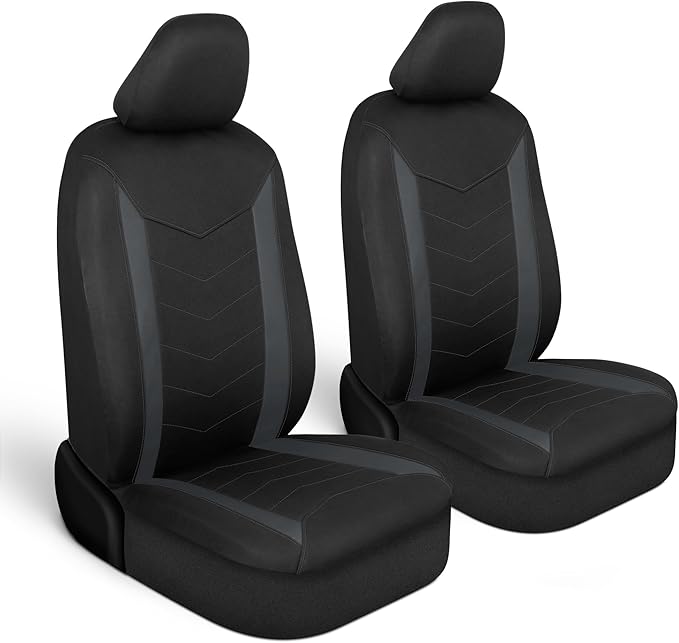SpillGuard 2 Charcoal Gray Seat Covers for Cars & Seat Covers for Trucks - Neoprene Waterproof Car Seat Covers Front Seats Only - SUV Seat Covers Protector - Forros para Asientos de Carro
