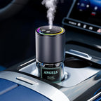 Car Air Freshener Diffuser,Smart Car Air Freshener 150ml Capacity for 6 Months,RGB Music Syncing Light,Auto On/Off,Suitable for Cars,Offices (Angel)