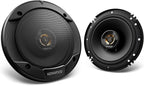 KFC-1666R Road Series Car Speakers (Pair) - 6.5" 2-Way Car Coaxial Speakers, 300W, 4-Ohm Impedance, Cloth Woofer & Balanced Dome Tweeter, Heavy Duty Magnet Design
