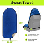 Towel Car Seat Cover Waterproof Blue for Truck SUV Front Seat Machine Washable - After The Gym, Runs, Swimming, Surfing