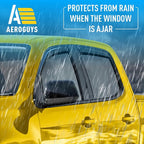 Extra Durable Window Deflectors in-Channel Window Visors Rain Guards Fit for Chevrolet (Chevy) Colorado 2015-2022 Crew Cab, Sun Visors, Wind Vent for Shades, Exterior Car Accessories - 4pcs. AG0275