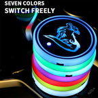 Sunflower LED Cup Holder Lights for Car,7 Colors Light Up Cup Holder Coasters for Car Decor,Vibration Sensor Coasters,Sunflower Auto Accessories Gifts for Women Men,Universal for SUV Sedan Truck