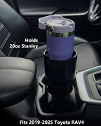 Car Cup Holder Expander, Long Base for 32-40oz Large Bottles | For Deeper cup holders on RAV4, Adjustable offset adapter, Holds 3.4-3.8 in bottles Mugs, Extender for Yeti Owala Hydro Flask