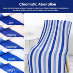 Bath Towels, Pack of 4, 30"x60", Large Microfiber Towel Set, Ultra Soft, Super Absorbent, Fast Drying, Perfect for Suana, Shower, Pool, Sport, Travel, Fitness, SPA,Yoga, Cabana Stripe Blue