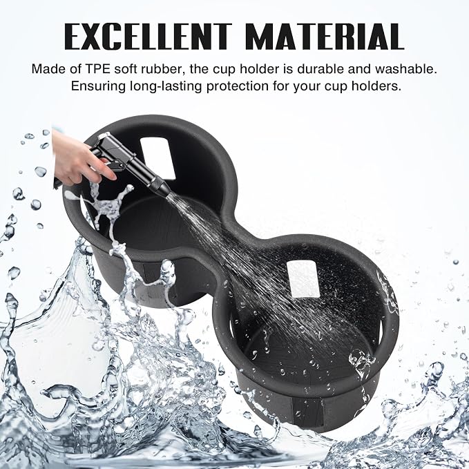 Car Cup Holder for Honda Pilot 2023-2025/Passport Ridgeline 2024-2025 2026 Accessories Water Cup Holders TPE Durable Cup Holder Insert for Pilot