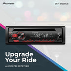 DEH-S1200UB 1-Din CD Receiver – USB, AUX, FLAC Playback, AM/FM Radio, 50W x 4 Output, MIXTRAX, Detachable Face, Preset EQ, Bass Boost, Remote Control Included
