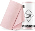 Microfiber Cleaning Cloth Roll -40 Pack, Tear Away Microfiber Towels, 12" x 12", Reusable, Washable, Lint Free, Ultra Absorbent Dishcloth for Car, Pet, Kitchen Cleaning Supplies (Pink)