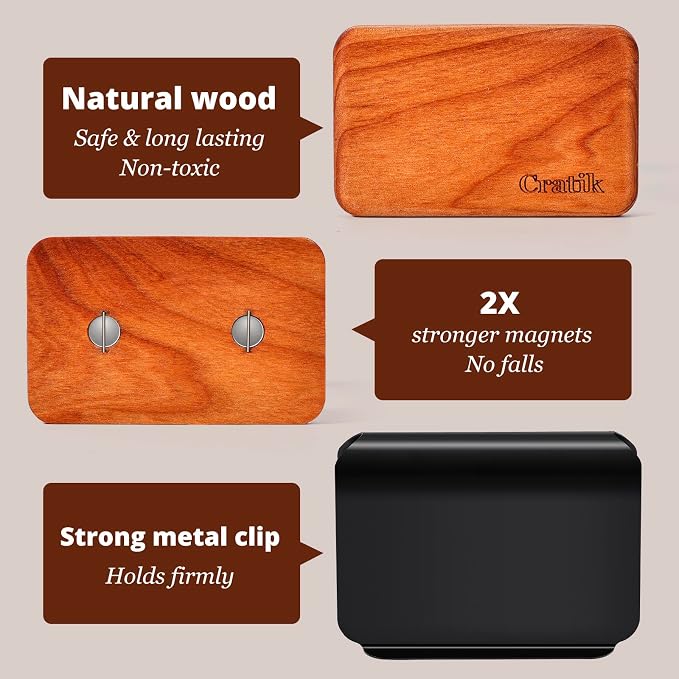 Car Air Freshener - Wood Air Freshener - Car Odor Eliminator for Visor Clip-Variety Scent Refill, Vehicle Scent Diffuser for Cabin, Truck & SUV - Pack of 3 (Grove-Pine-Open air)-CLIP INCLUDED