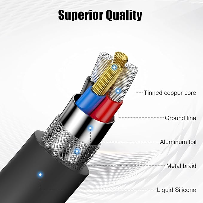 Car Carplay Cable, 3FT USB A to Lightning Cable Compatible for iPhone 14 13 12 11 Pro Max XR XS X 8 7 6 Plus SE iPad Charger Car Charging Cord (Black)