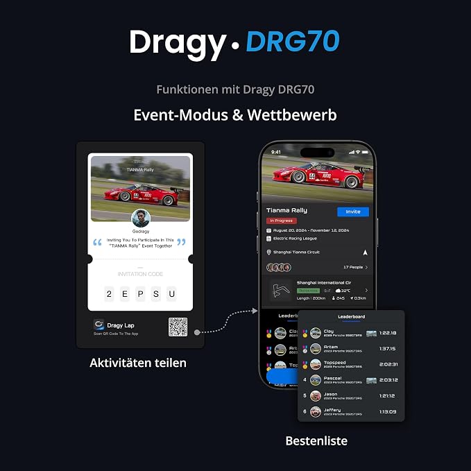 New GPS Based Performance Meter, up to 25Hz GPS Laptimer, Upgraded UBLOX 10th Gen High Performance GPS Module, Trusted by Million Users, USB-C Charging Port (DRG70-C)
