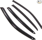 Outside Mount Window Vent Visors Rain Guards Compatible with Dodge Charger 2011-2016 | Side Window Wind Deflectors Rain Shields | Smoke Tinted, 4 Pcs Set, DGWV-760
