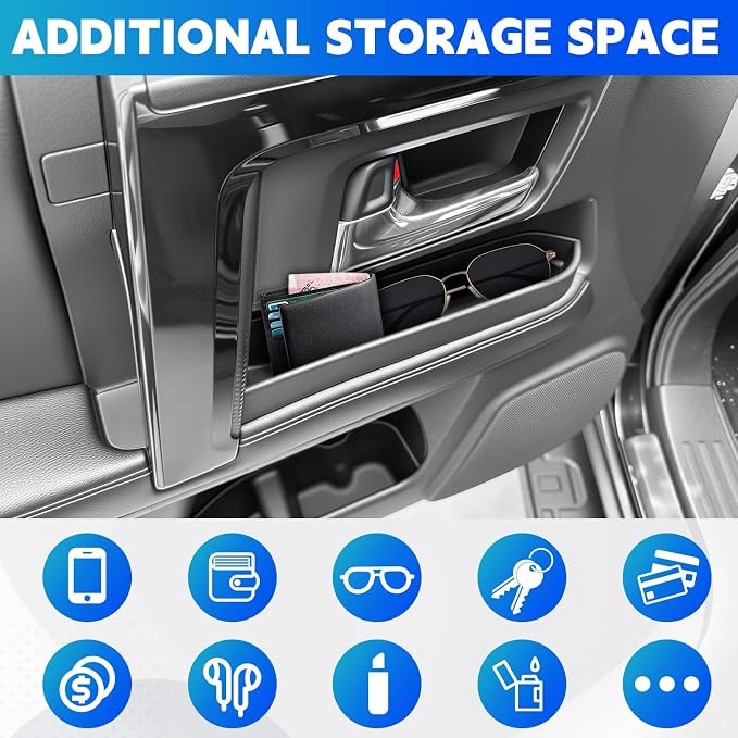 Door Handle Center Console Organizer Tray Fits for 2010-2024 Toyota 4Runner (Exclude Limited) Door Pocket Armrest Hanging Box Storage Compatible with 4Runner Interior Accessories, 5PCS