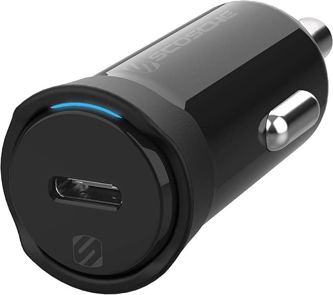CPDC20 PowerVolt 20-Watt Certified USB Type-C Fast Car Charger with Power Delivery 3.0 for All USB-C Devices