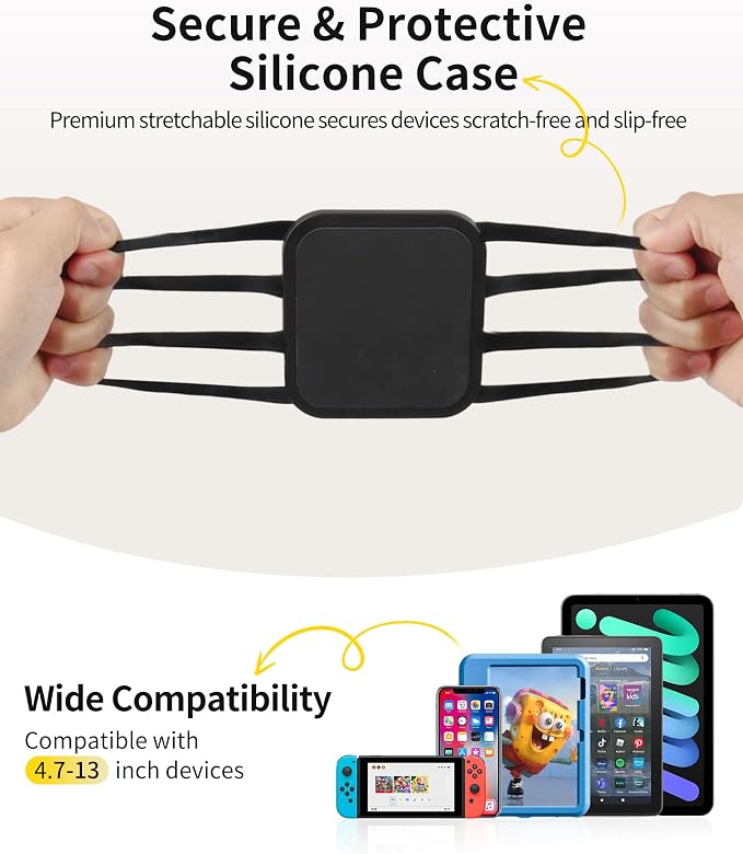 Tablet Holder for Car - [3 in 1 Adjustable Extension Arm] Upgraded iPad Holder for car Backseat with Holding Net, Road Trip Essentials for Kids, for 4.7-13" iPad Pro, Air, Mini, Fire HD, Phone