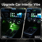 Hiseanllo 3PCS USB Car Interior Lights, Plug-in Glass Bottle Ambient Lamps for Cars, Portable Atmosphere Night Light, Universal Auto Interior Accessories (Green)