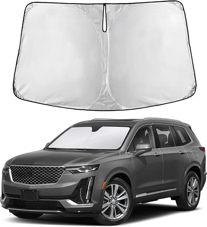 Windshield Sunshade Compatible for Cadillac XT6 2020-2023 2024 2025, Sun Visor for Front Windshield & Window Sun Shade Cover, UV Heat Blocker & Protector, Car Accessories