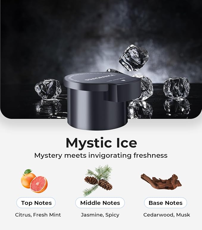 Car Air Freshener Refill - Pack of 2, Can be Used for 4~6 Months - Made with Natural Plant Extracts - Mystic Ice
