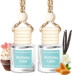 Hanging Car Air Freshener, Long Lasting Essential Oil Diffuser, Non-Toxic New Car Scent, Cute Car Fresheners for Women, 2 Pack Made in USA